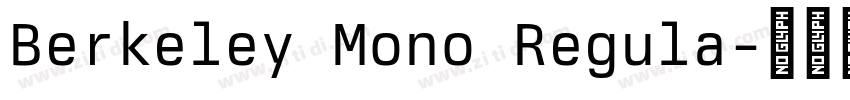 Berkeley Mono Regula字体转换